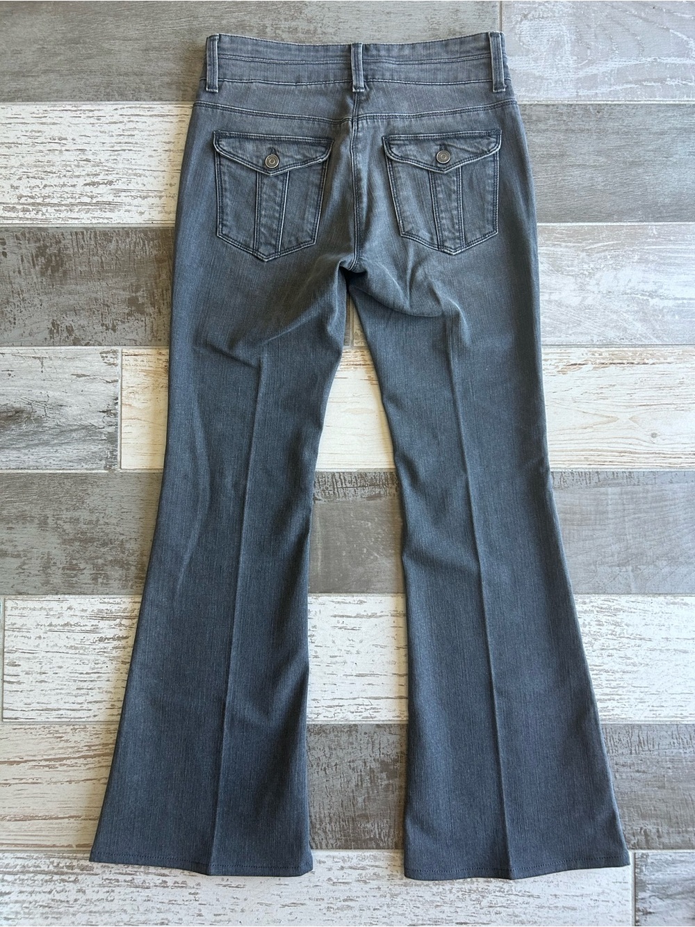 Burberry Windsor Flare Jeans Size 28 Gray NWT Designer Denim Y2K - Picture 10 of 14